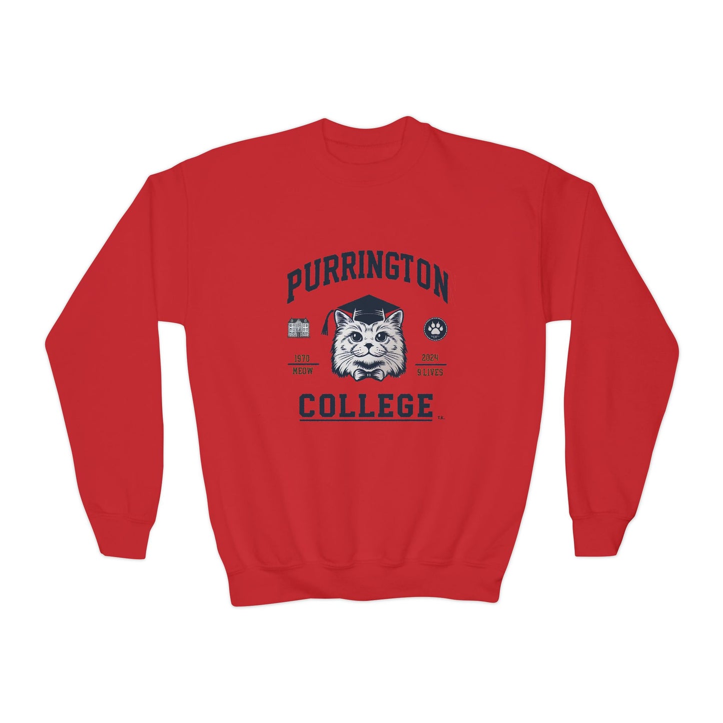 Purrington College - Youth Crewneck Sweatshirt