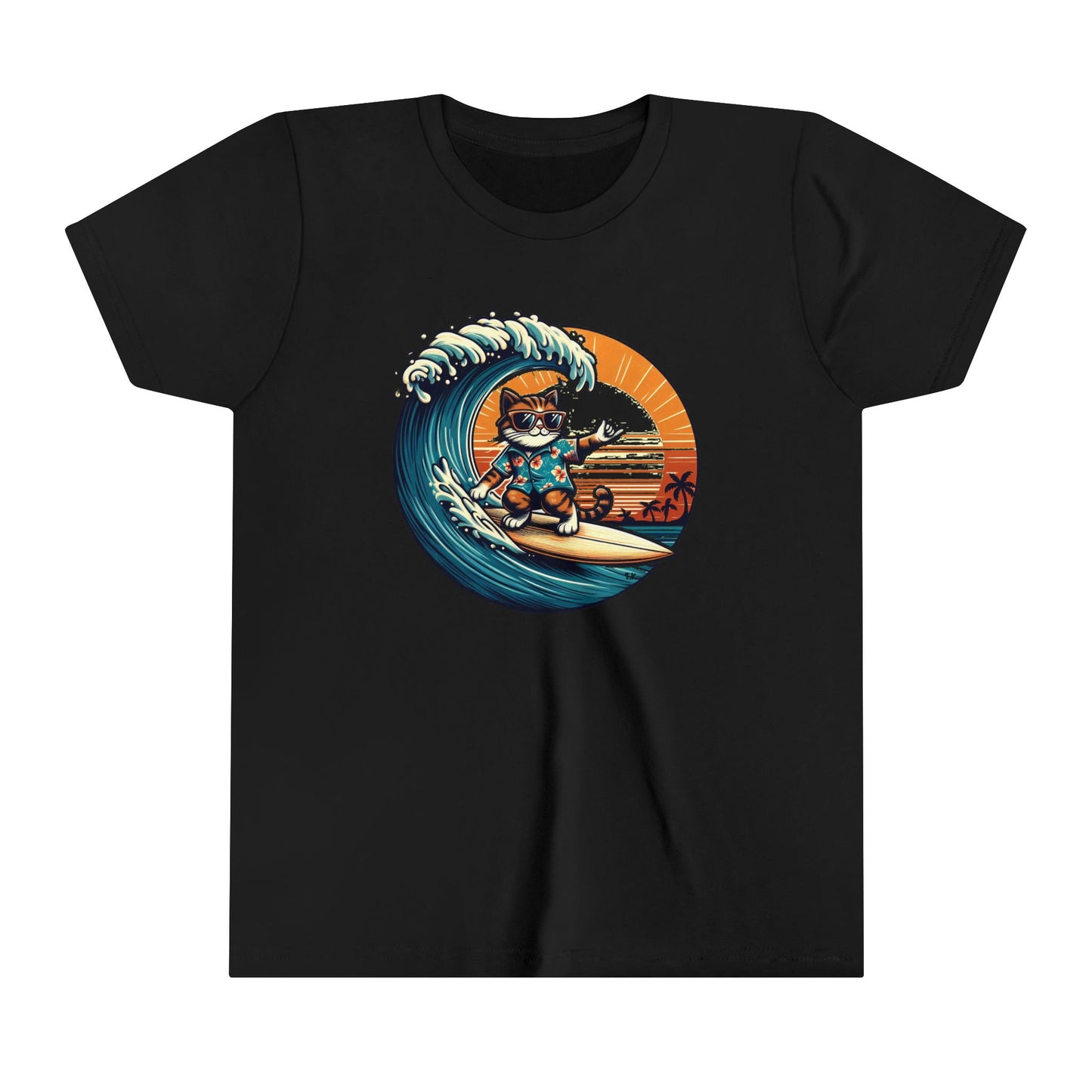 Surfer Cat - Youth Short Sleeve Tee