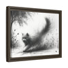 Gallery Canvas Wraps - Charcoal Garden Cat #4 - Framed