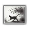 Gallery Canvas Wraps - Charcoal Garden Cat #2 - Framed