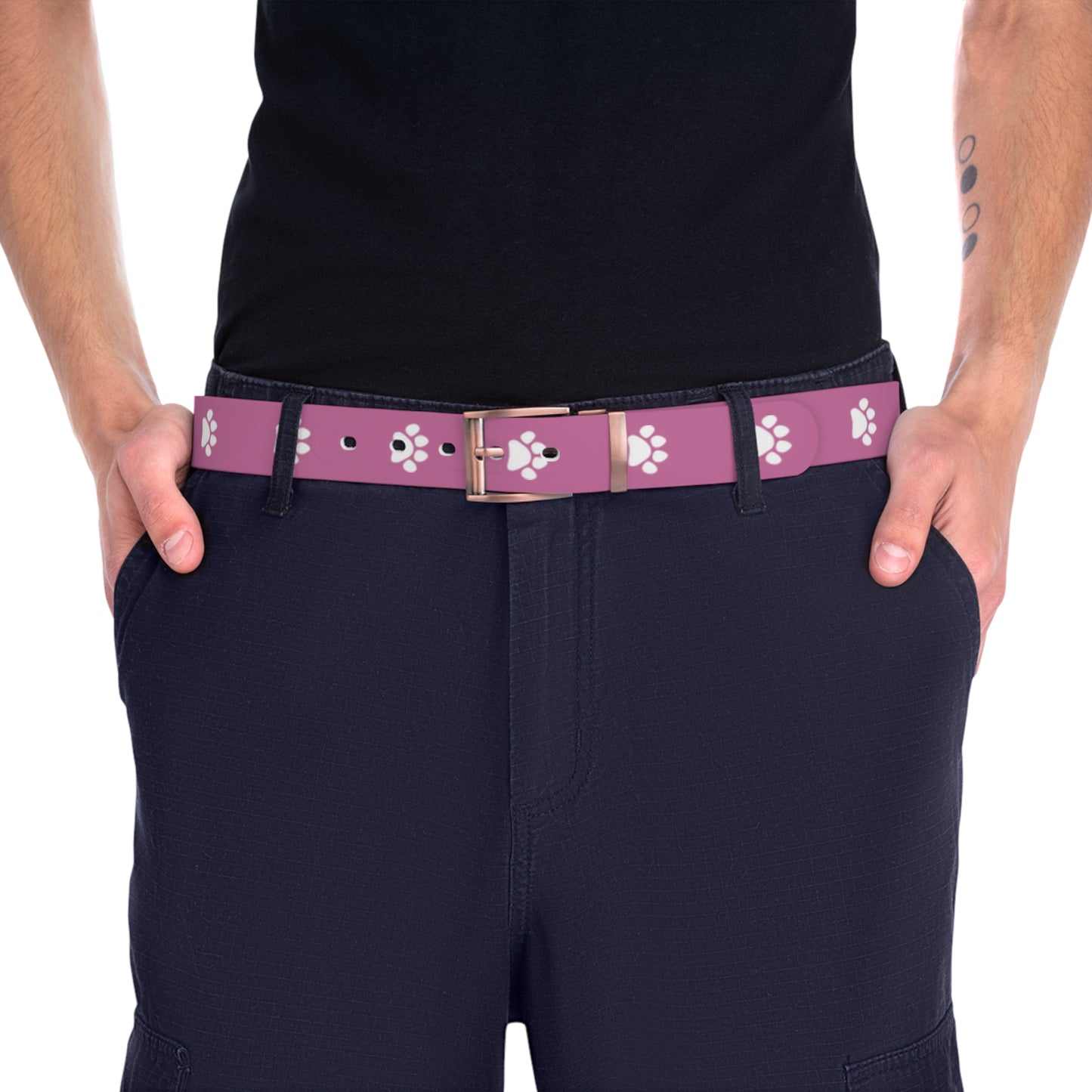 Paw Print Belt - Pink