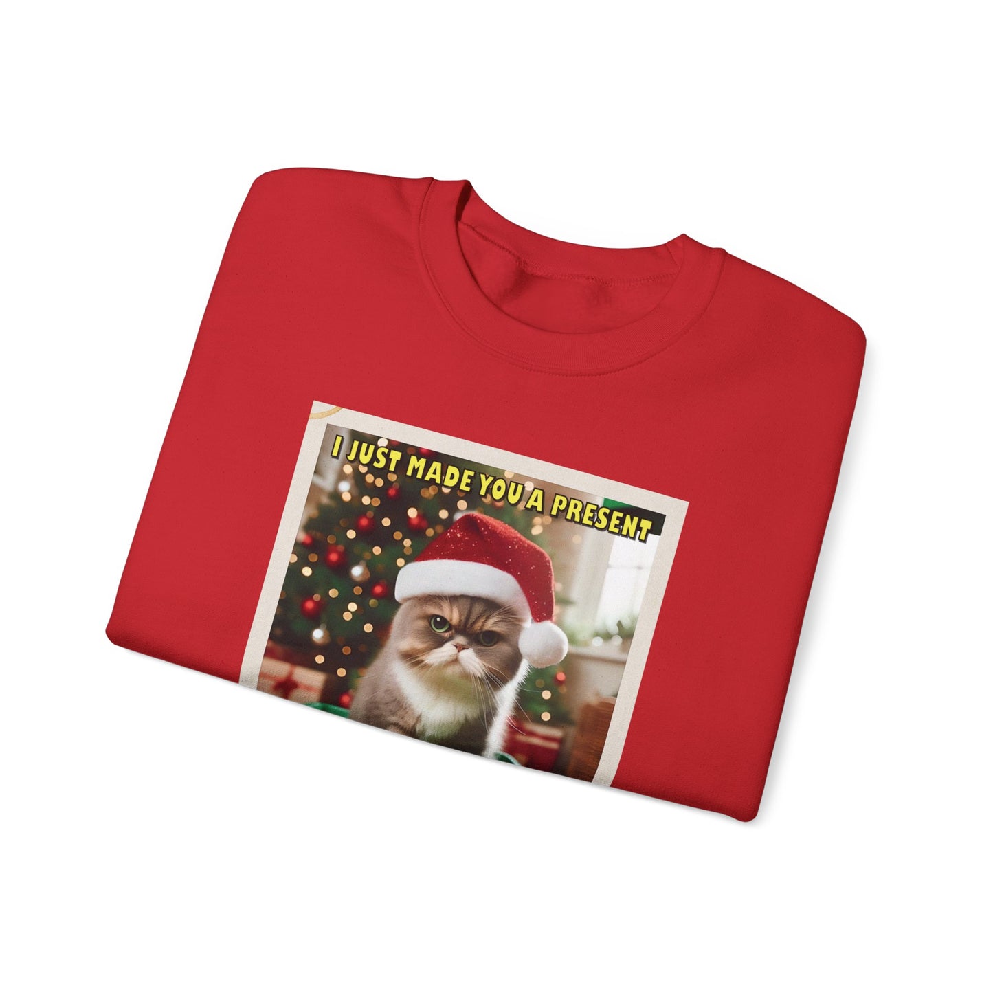 Christmas Present - Adult Unisex Heavy Blend™ Crewneck Sweatshirt (Two-Sided)