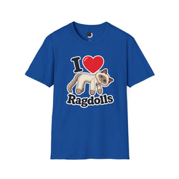 I Heart Ragdolls - Adult T-shirt