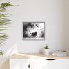 Gallery Canvas Wraps - Charcoal Garden Cat #5 - Framed
