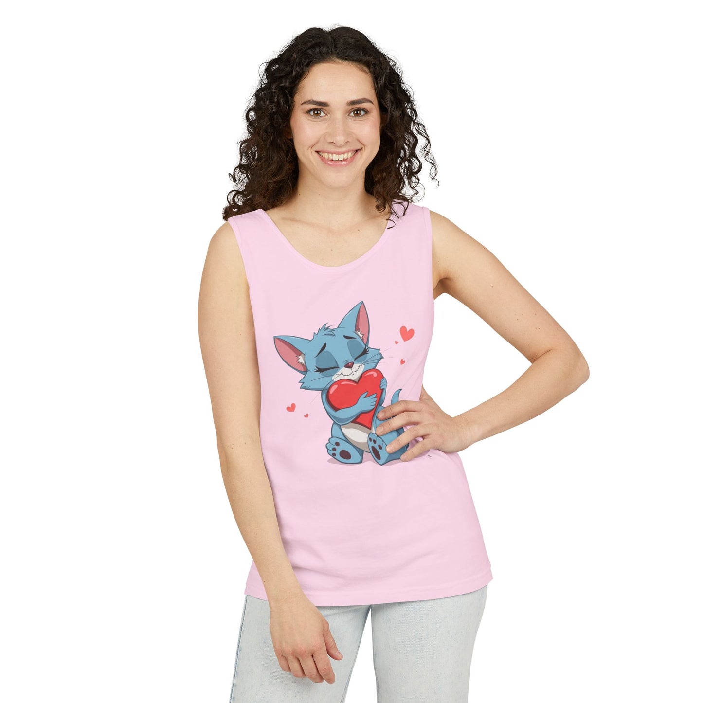 Cat Love - Unisex Garment-Dyed Tank Top