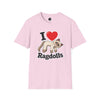 I Heart Ragdolls - Adult T-shirt