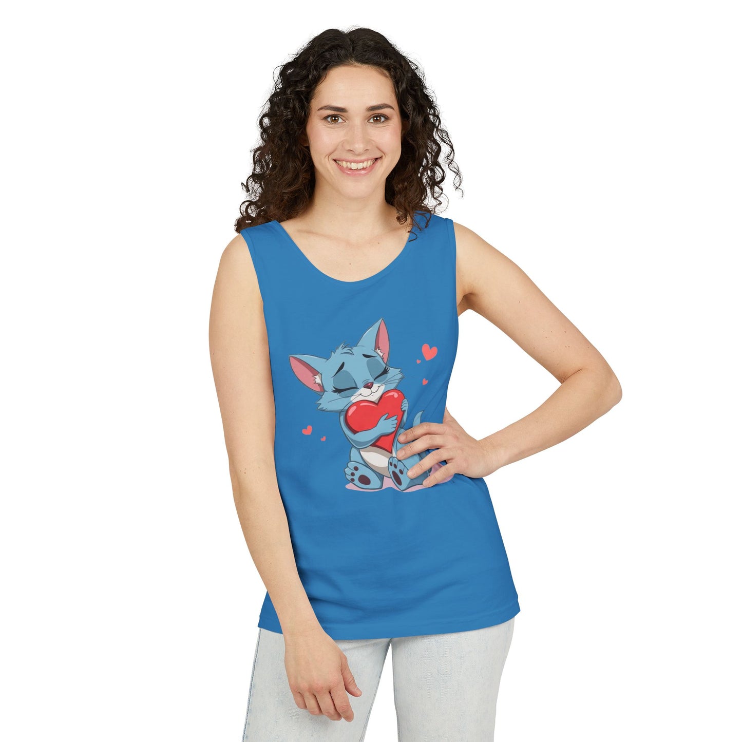 Cat Love - Unisex Garment-Dyed Tank Top