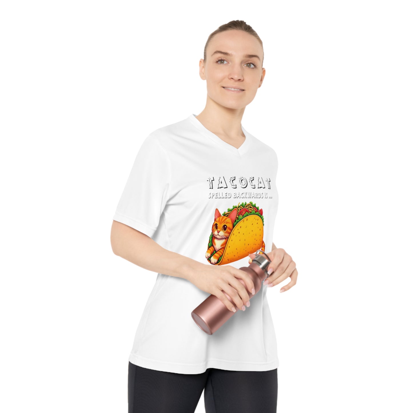 Taco Cat - Adult Women's Performance V-Neck T-Shirt