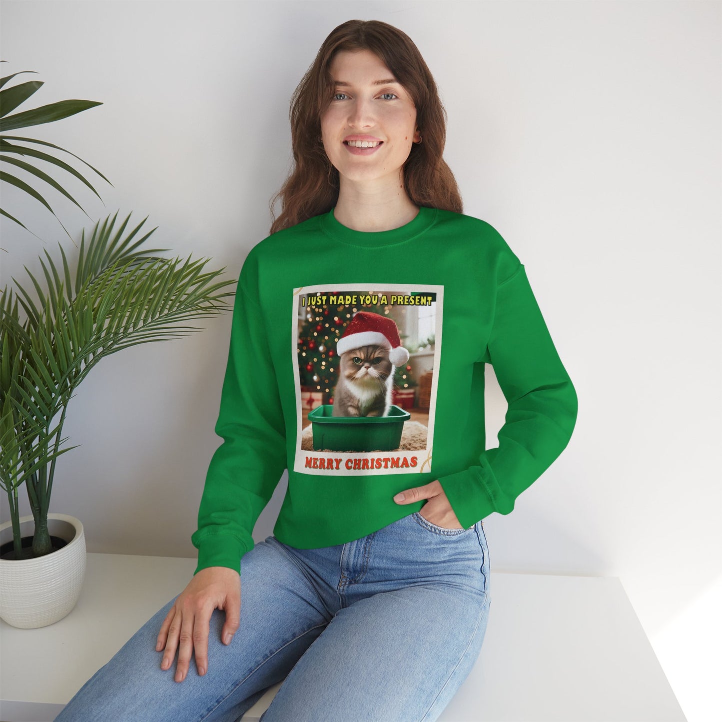 Christmas Present - Adult Unisex Heavy Blend™ Crewneck Sweatshirt (Two-Sided)