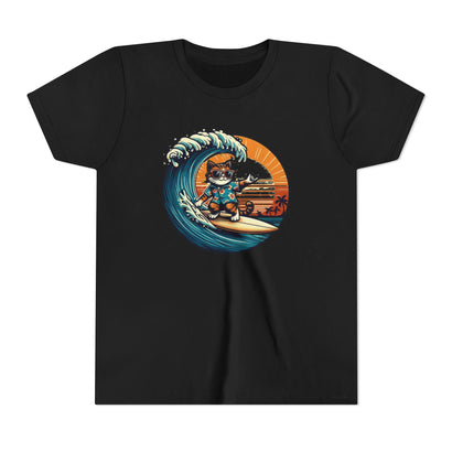 Surfer Cat - Youth Short Sleeve Tee