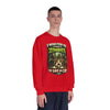 Zombie Push horror cat parody sweatshirt adult true red front view male standing