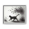 Gallery Canvas Wraps - Charcoal Garden Cat #2 - Framed