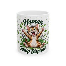 Human Cat Nip Dispenser - Ceramic Mug, (11oz, 15oz)