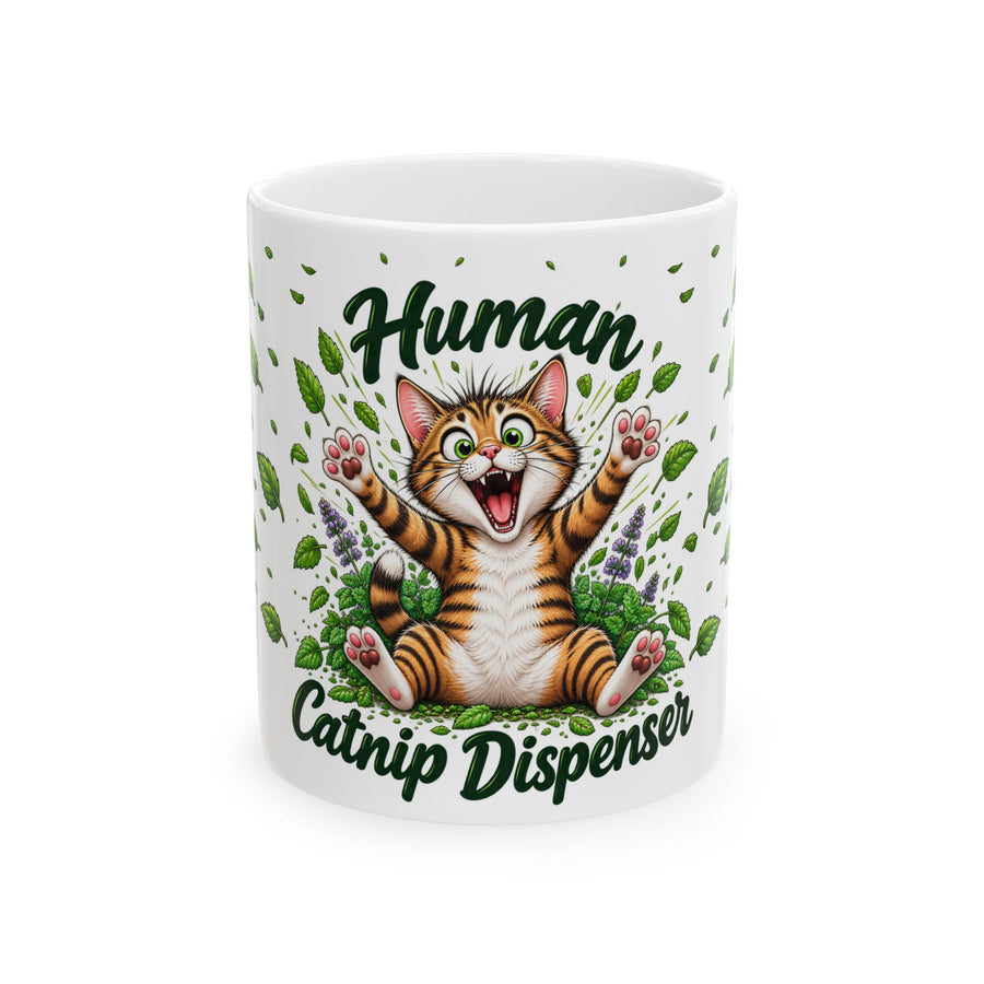 Human Cat Nip Dispenser - Ceramic Mug, (11oz, 15oz)