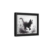 Gallery Canvas Wraps - Charcoal Garden Cat #1 - Framed