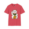 Maneki-Neko Repelling Cat - DOUBLE SIDED - Adult T-Shirt