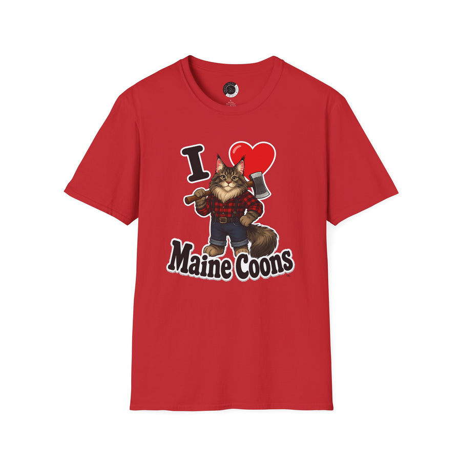 I Heart Maine Coons - Adult T-shirt