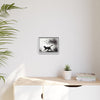 Gallery Canvas Wraps - Charcoal Garden Cat #2 - Framed
