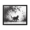Gallery Canvas Wraps - Charcoal Garden Cat #5 - Framed