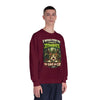 Zombie Push horror cat parody sweatshirt adult maroon front view male standing