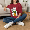 Maneki-Neko Repelling Cat - Adult T-Shirt