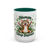 Human Catnip Dispenser - Ceramic Mug Accent Colored (11oz/15oz)