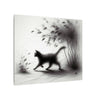 Canvas Wrap - Charcoal Garden Cat #2 - Unframed