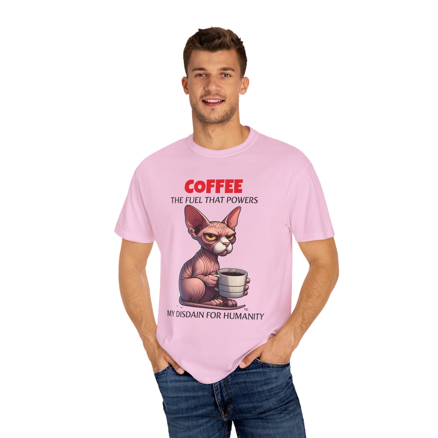 Coffee Disdain - Adult Unisex Garment-Dyed T-shirt