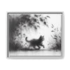 Gallery Canvas Wraps - Charcoal Garden Cat #5 - Framed