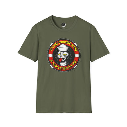 Drinking Alone (Nautical) - Adult T-Shirt