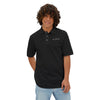 Check M8 Billiards Polo Shirt — Men's Black Pool Cue Club Polo