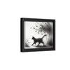 Gallery Canvas Wraps - Charcoal Garden Cat #2 - Framed