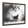 Gallery Canvas Wraps - Charcoal Garden Cat #5 - Framed