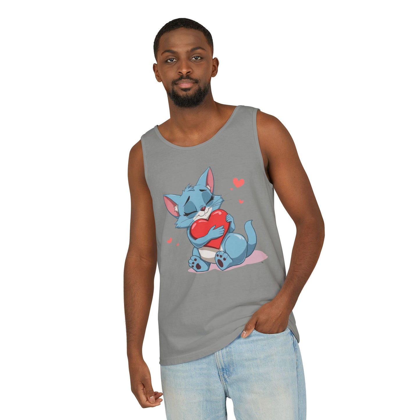 Cat Love - Unisex Garment-Dyed Tank Top