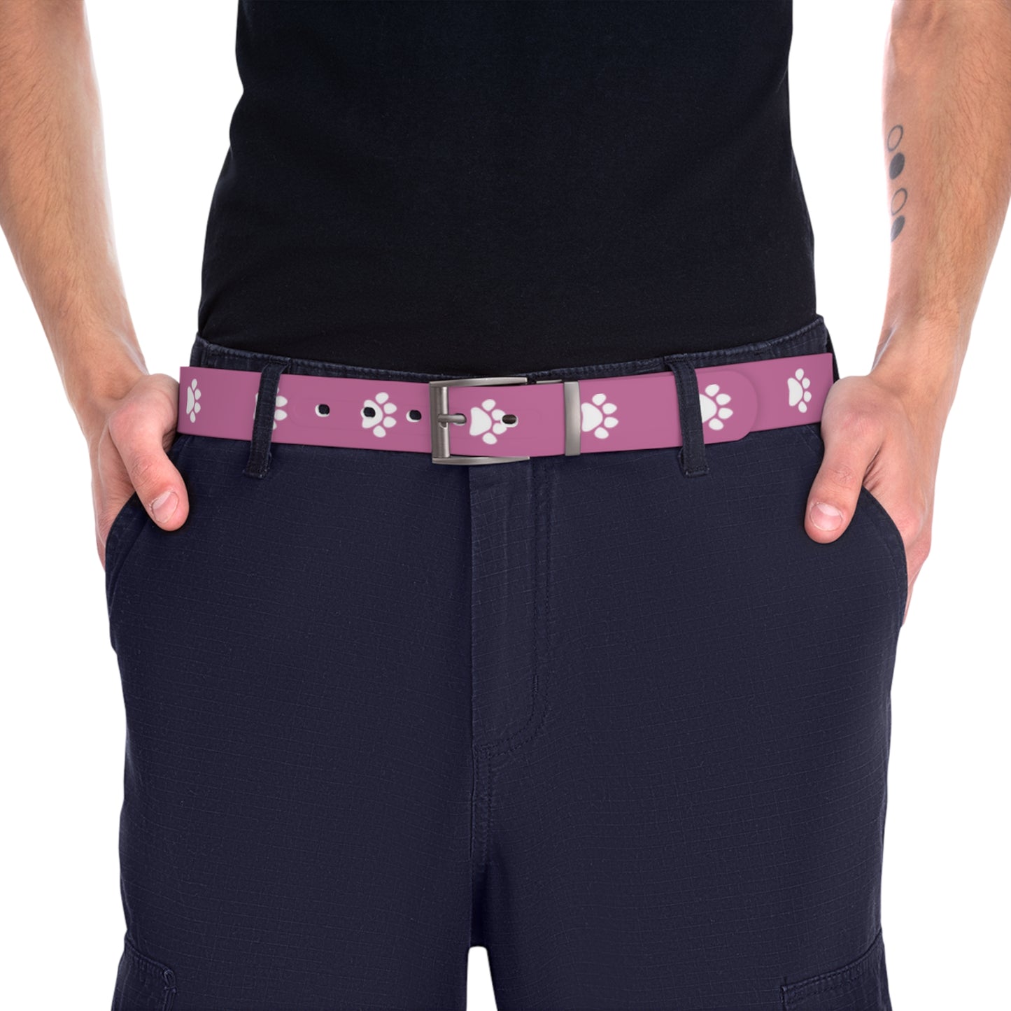 Paw Print Belt - Pink