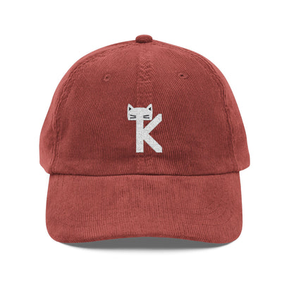 Vintage Corduroy Cap Embroidered TK Signature