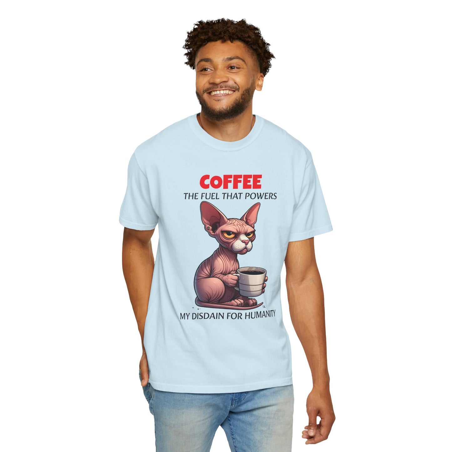 Coffee Disdain - Adult Unisex Garment-Dyed T-shirt