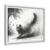 Gallery Canvas Wraps - Charcoal Garden Cat #4 - Framed