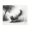 Canvas Wrap - Charcoal Garden Cat #4 - Unframed