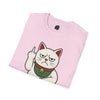 Maneki-Neko Repelling Cat - Adult T-Shirt