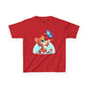 Cute Cat and Butterfly Kids Heavy Cotton Tee