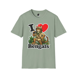I Heart Bengals - Adult T-shirt