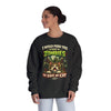 Zombie Push horror cat parody sweatshirt adult black front view female standing