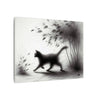 Canvas Wrap - Charcoal Garden Cat #2 - Unframed