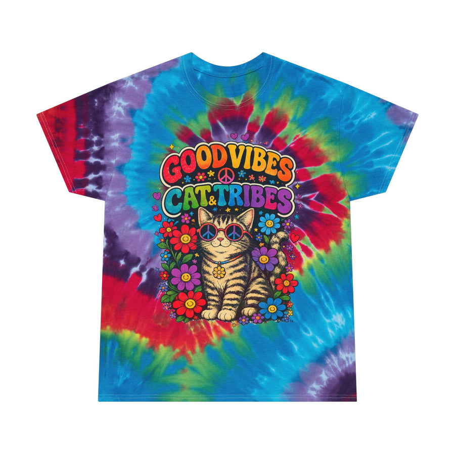Good Vibes Cat Tribes Tie-Dye | Adult T-Shirt
