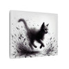 Canvas Wrap - Charcoal Garden Cat #1 - Unframed