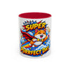 Super Purrfect Day - Ceramic Mug Accent Colored (11oz/15oz)