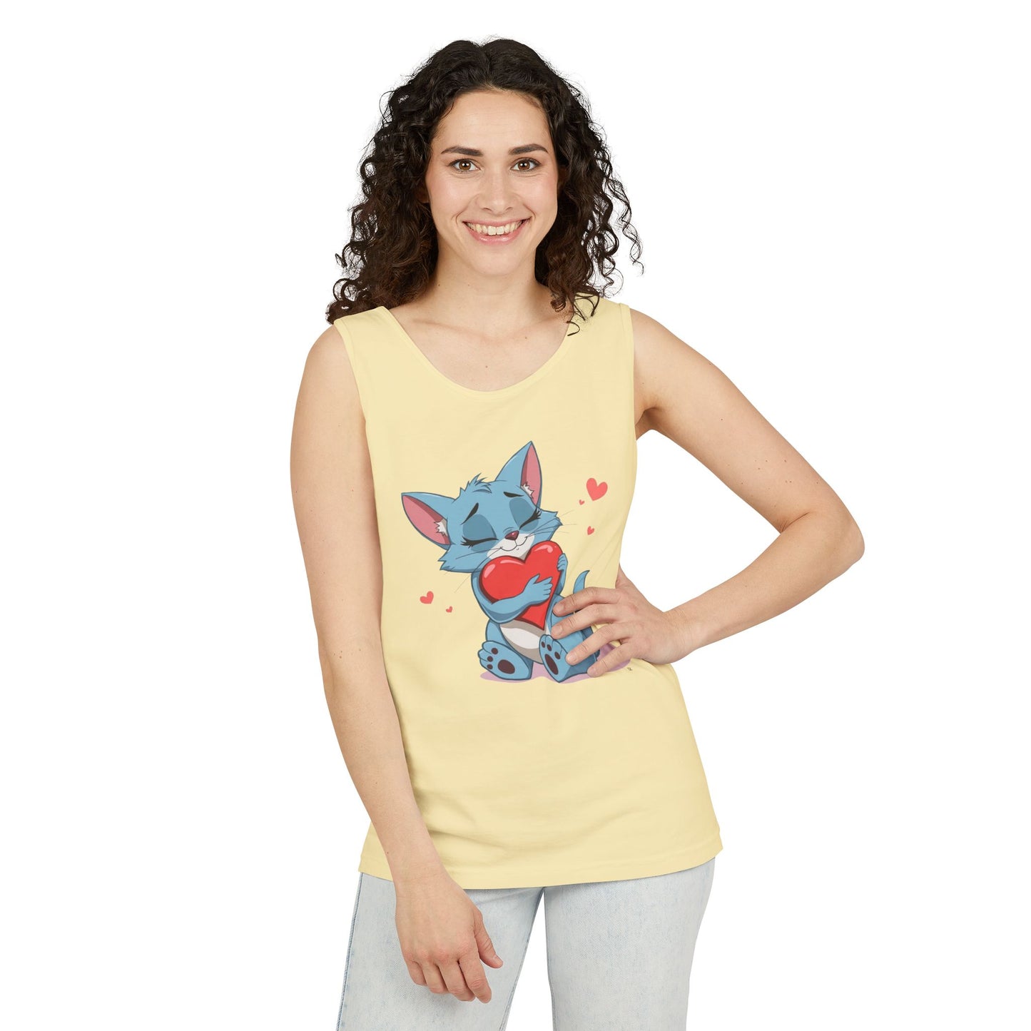 Cat Love - Unisex Garment-Dyed Tank Top