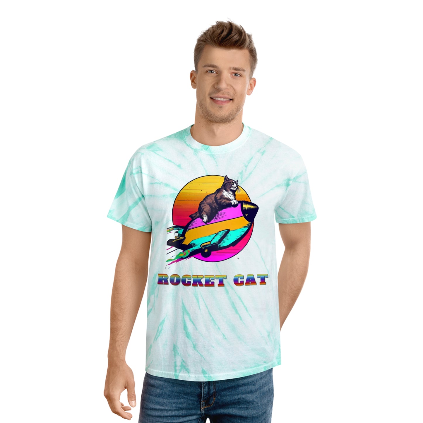 Rocket Cat Tie-Dye