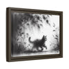 Gallery Canvas Wraps - Charcoal Garden Cat #5 - Framed